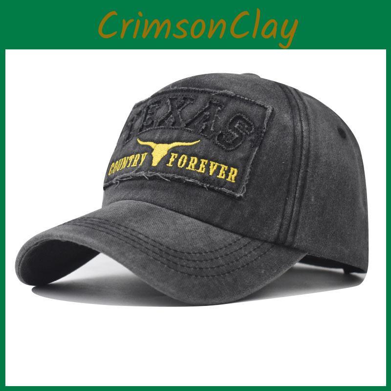 Embroidery Cow Letter Head Cotton Baseball Hat Curved Brim Adjustable Men Women