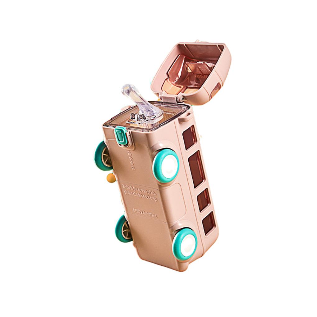 

Соломенная чашка для автомобиля, детская бутылка для воды в форме автобуса с героями мультфильмов, уличная отскакивающая крышка, герметичный школьный и офисный подарок для студентов-подростков