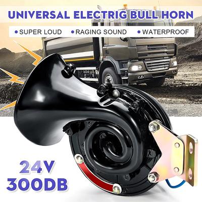 Super Fort 300DB 12V 24V Klaxon Électrique Voiture Air Escargot Taureau Son Colérique Modèle de Voiture Fort pour Auto Véhicule Moto Camion Bateau