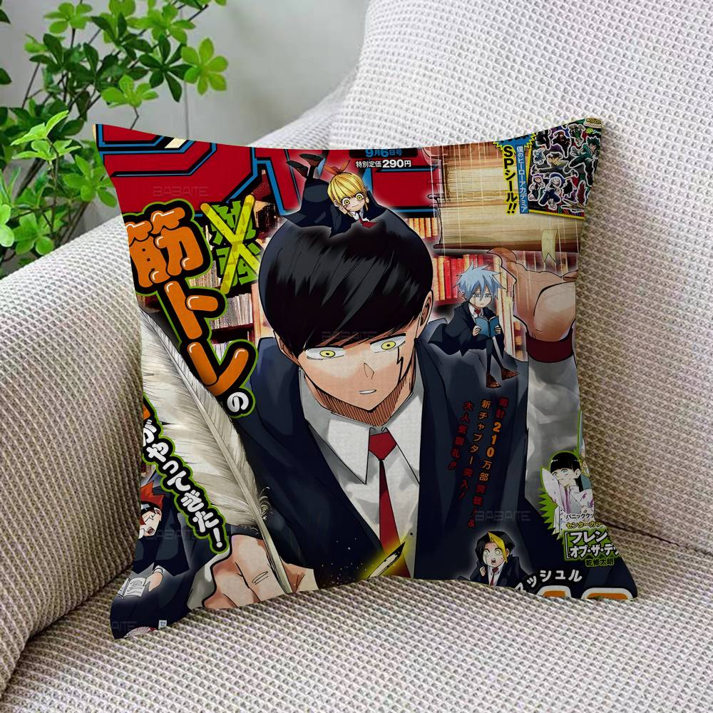 Hot Anime M-Mashle Cartoon Cushion Cover Polyester Sofa Cushions Decorative Throw Pillows Home Decoration Pillowcover