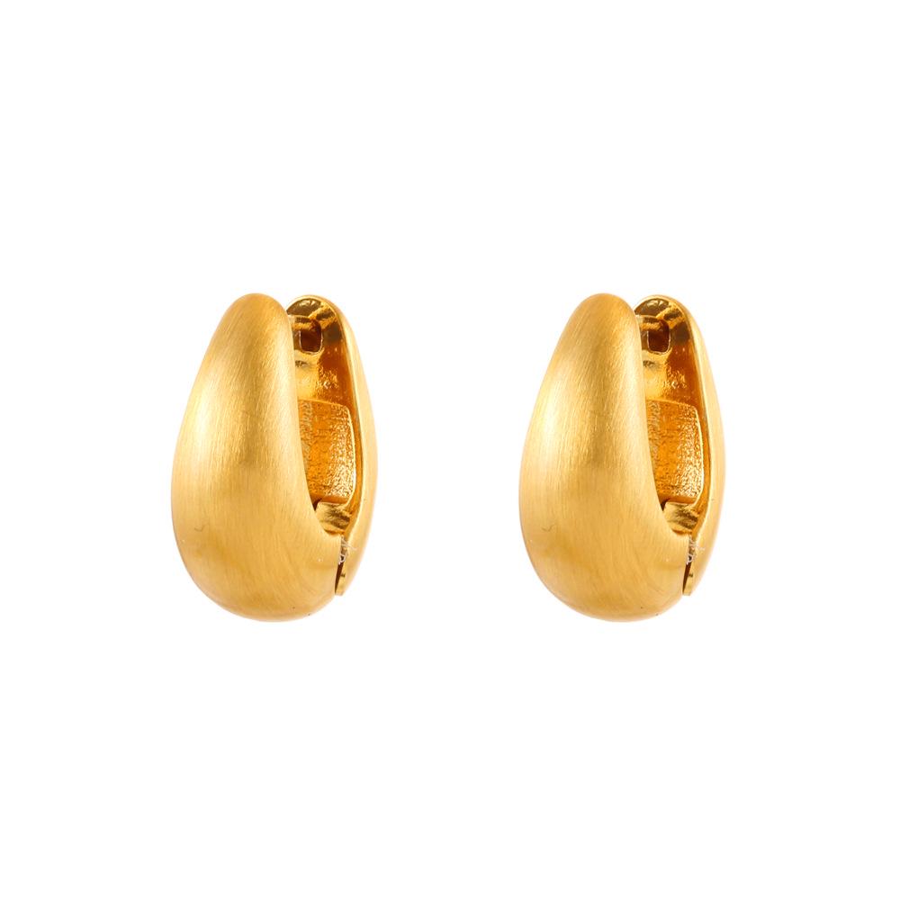 Retro U-Shaped Brushed Ear Cuff: Elegant European & American Design, Versatile Women's Earrings