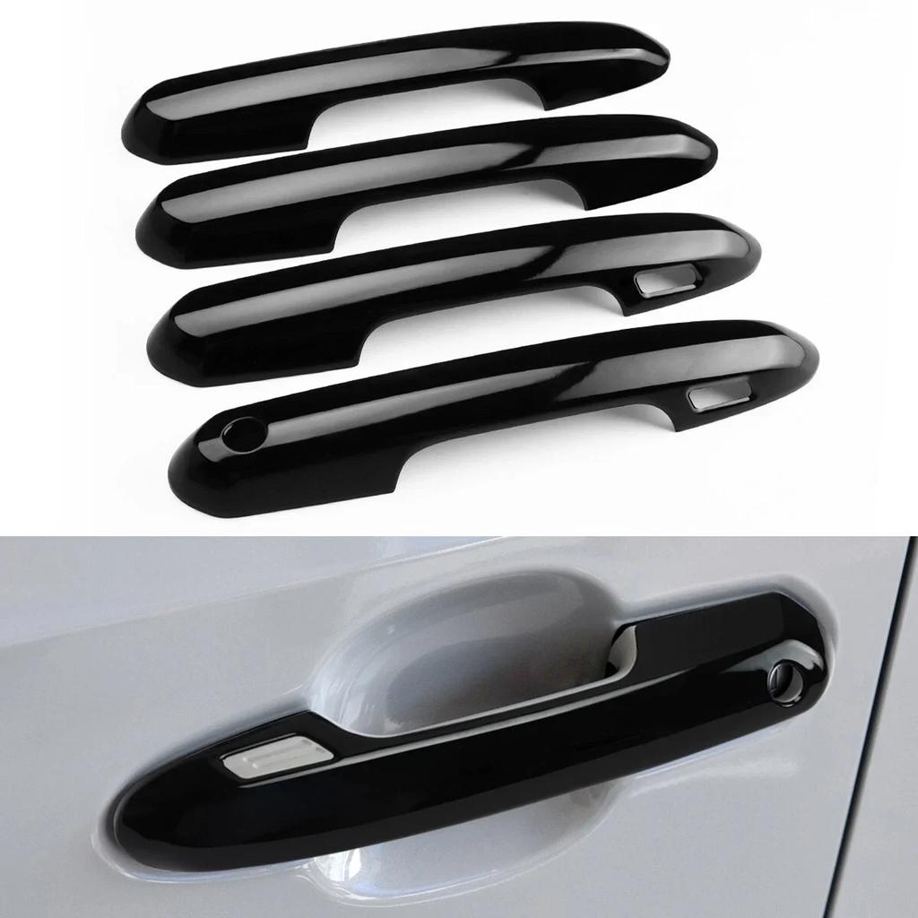For Toyota Rav4 Rav 4 2019-2014 Car Carbon Style Black Exterior Door Handle Moulding Cover Trim Accessories Vehicle Decoration