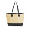 Casual and fashionable straw-woven contrasting color splicing tote women's bag, a new large-capacity light luxury women's bag.