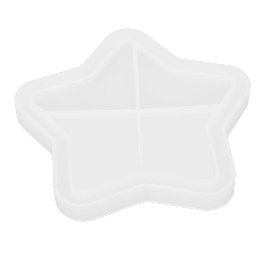 Star Resin Casting Mold Reusable Washable Flexible Smooth Thick Star Coaster Silicone Mold