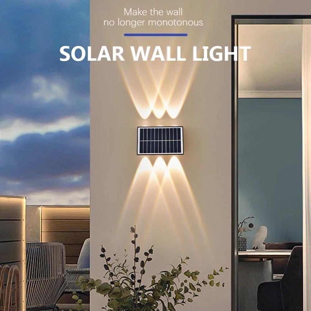 IP65 Waterproof 4/6/8 LED Solar Light Up and Down Fence Solar Lamp Modern Solar Wall Lamp Porch