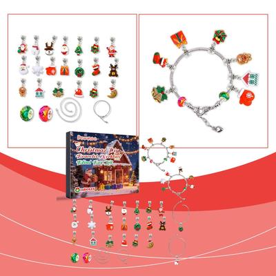 Holiday Countdown Calendar 24 Days Bracelets Making Kit Countdown To Christmas For Girls Teens Daughters Wife Party Winter