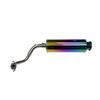 Leihuo Stainless Steel Exhaust System for Live Dio ZX 50 SR AF34 Dazzle with Finish AF35, Color, Burn-In