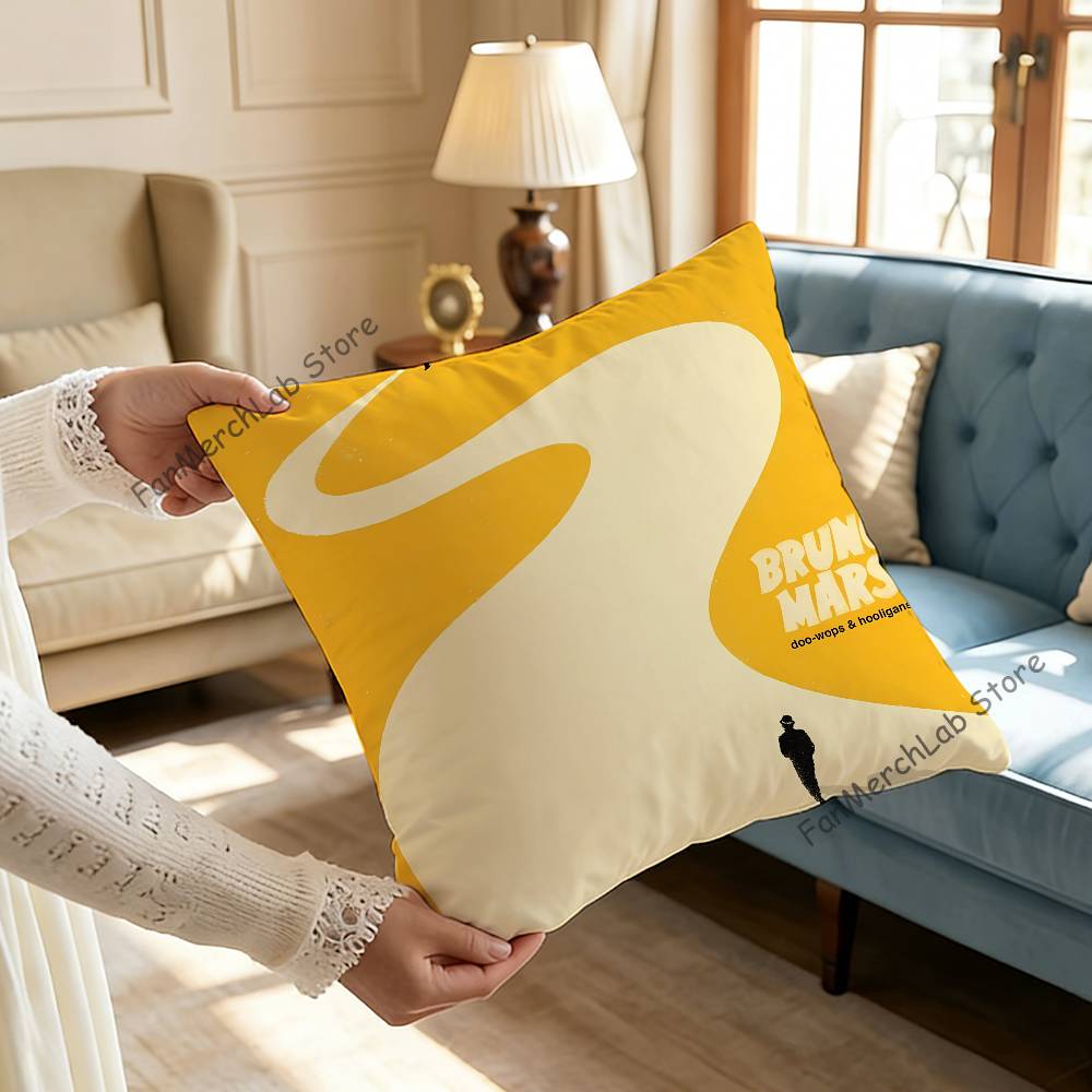 Singer BBruno MMars Printed Pillow Cover Cushion Case Simple Sofa Pillow Case No Pillow Core