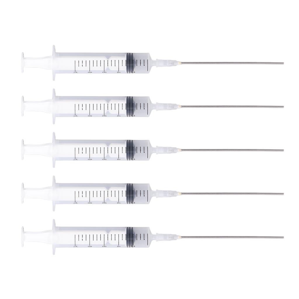 5Pcs Ink Filling Syringe Plastic 10ml Injector Drawing Tool with Scale for Printer Cartridge