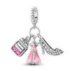 Authentic Design Copper Color Romantic Perfume Bottle Collection Bead Charms Compatible With 3MM Bracelets Do It Yourself Charm Bead Charms Birthday J
