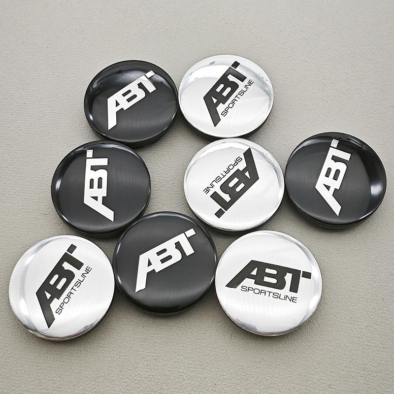 For Volkswagen 56mm 4pcs ABT Logo Car Wheel Center Caps Rims Cover Badge ABT Hubcaps for VW Golf Polo Accessories EN1