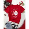 Summer Ladies 3D Printed Crew Neck Short Sleeve T-Shirt Christmas Dress