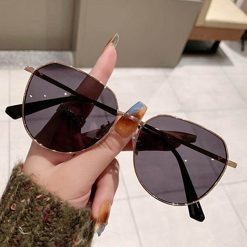 High-value round-frame sunglasses, UV-proof sunshades for men and women, European and American trend driving polarized sunglasses