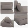 Adjustable Floor Chair Taupe Fabric