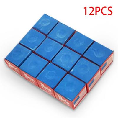 12PCS High Quality Oily Billiard Cue Chalk No-slip Durable Table Tennis Supplies Portable Wear-resistant Snooker Chalk