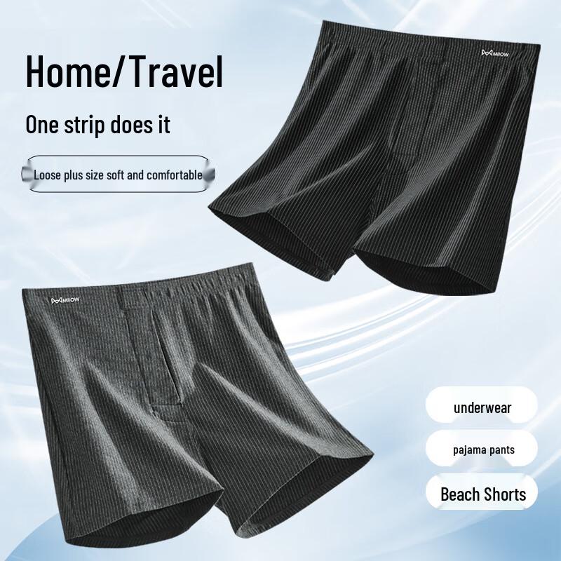 Mao Ren Men's Cotton Boxer Shorts 2-Pack