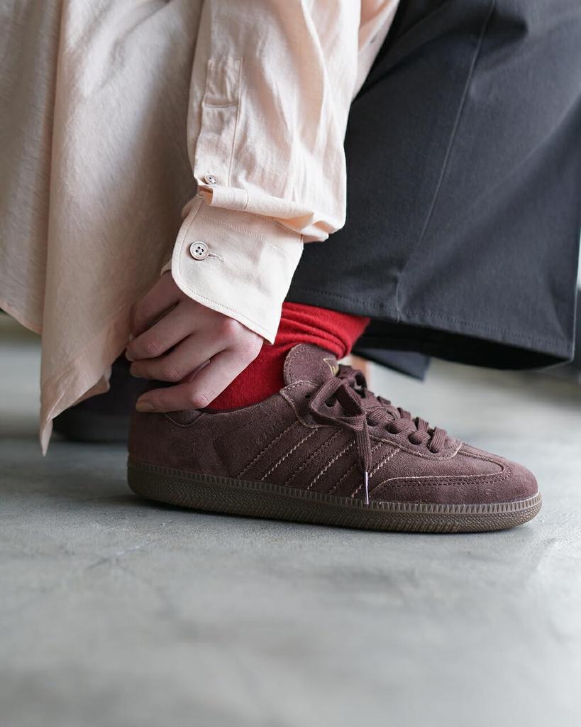 Adidas Originals Samba OG Size Shadow Brown Sneakers, Unisex, Low-Cut Lace-Up Shoes, 28.0cm (JI3211), (JI3211)