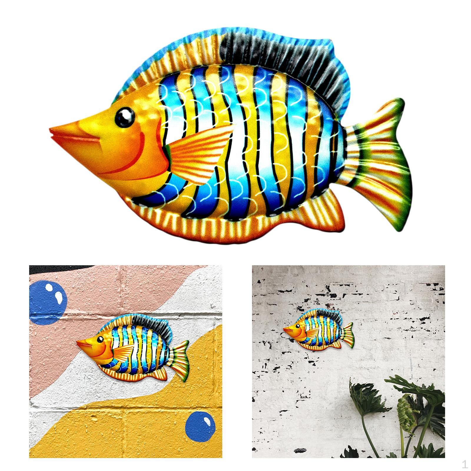 Fish Hanging Wall decor for art Sculpture Outdoor or Indoor оранжевый