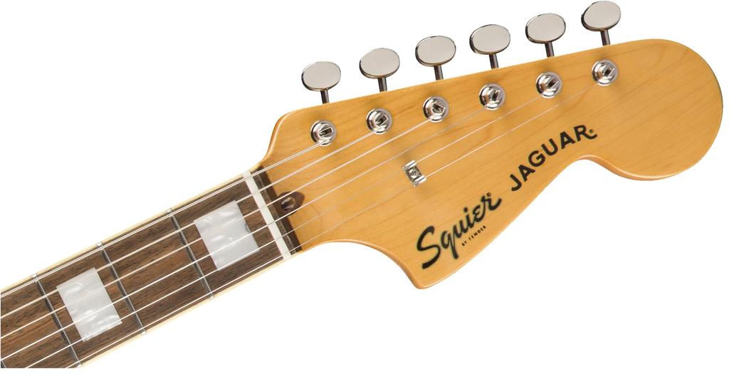 Squier by Fender Classic Vibe Electric Laurel with Soft Case '70s Jaguar® Guitar, Fingerboard, 3-Color Sunburst,