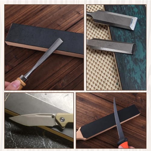 LEONTOOL Leather Strop Kit, Double-Sided Leather Strop Paddle Kit, Knife Sharpener with Ergonomic Handle, Knife Strop for Sharpening Knives, Includes