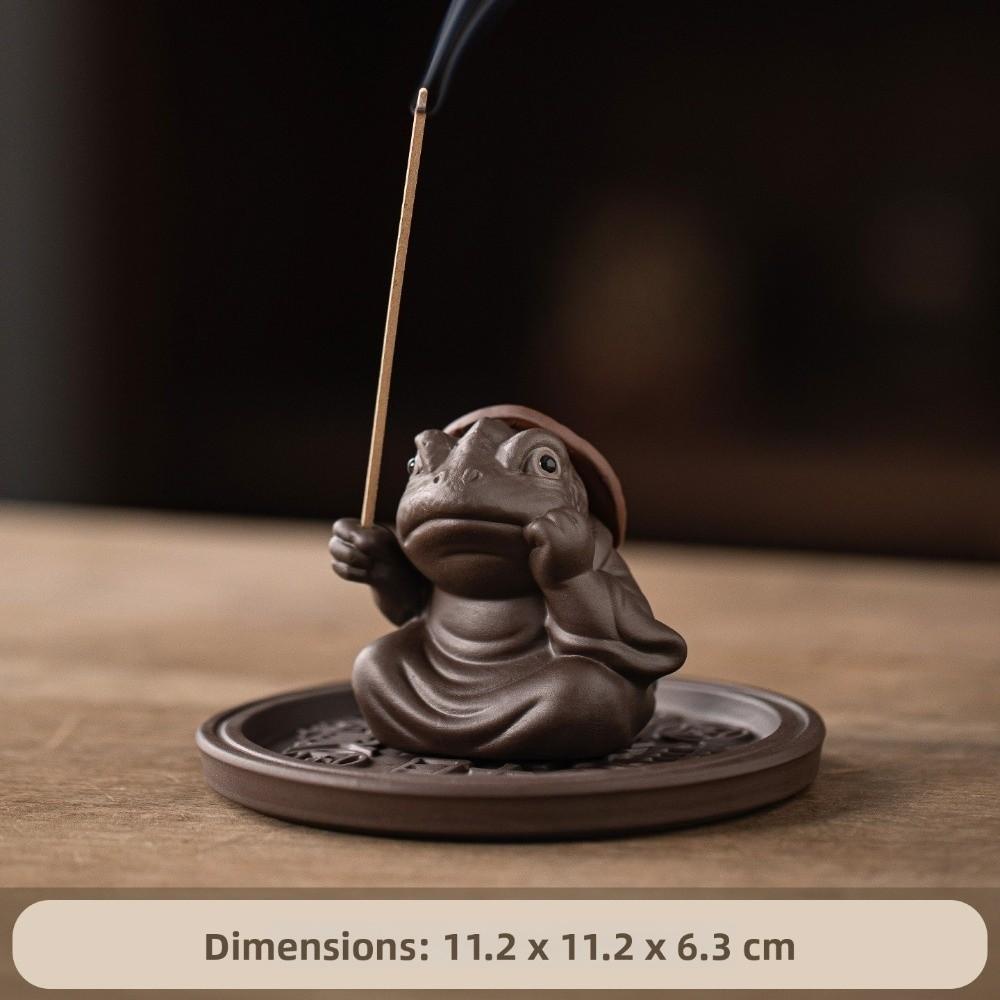 Ceramics Tabletop Incense Base Toad Fairy Incense Stick Burner Zen Space