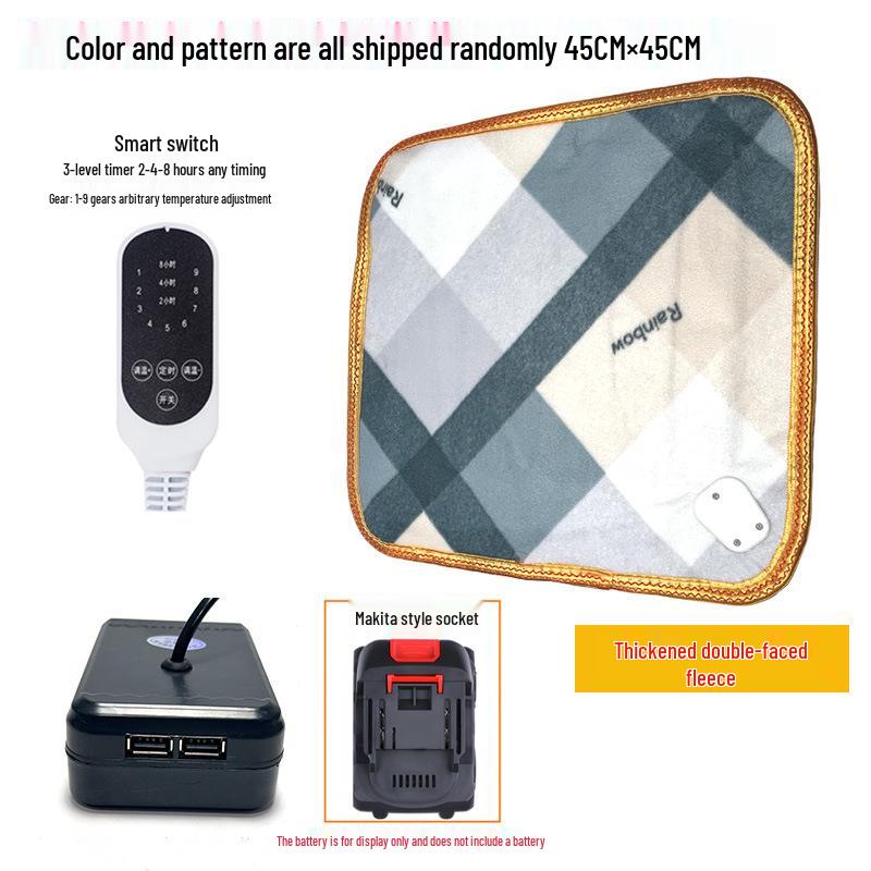Portable Electric Mattress for Outdoor and Car Use - Thickened Seat Cushion with Lithium Battery, Ideal for Camping, Fishing, and Office.