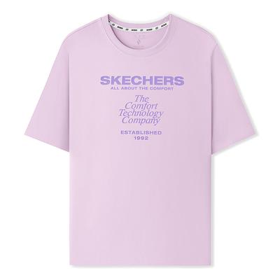 Comfortable Loose Fit Printed Breathable Short Sleeve T-Shirt Women Tops Light-Pink L225W160-03JG