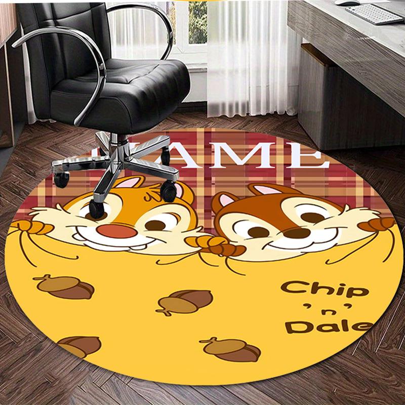 Personalized C-Chip 'n' Dale Round Chair Office Rug - Perfect for Mat, Office Chair & More - Ideal Gift for Birthdays and Holidays