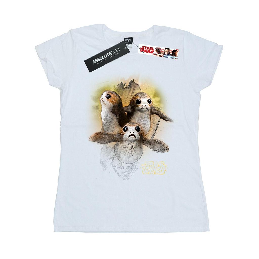 Star Wars Womens/Ladies The Last Jedi Porgs Brushed Cotton T-Shirt