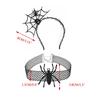 Halloween Headwear Spider Webs Headband Lace Necklace Fancy Dress-up Headpiece for Cosplay Party Novelty Headdress
