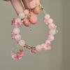 Pink Plum Cherry Blossom Crystal Butterfly Flower Berry Bracelet Women Sweet Jewelry Gifts