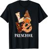 Preschool Love Autumn Fall Gnome For Teachers And Students T-Shirt