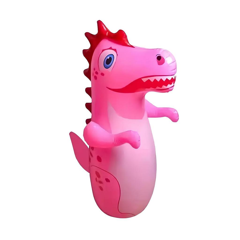 Yellow Inflatable PVC Dinosaur Toy - Kids' Large Cartoon Bop Bag for Fitness and Boxing