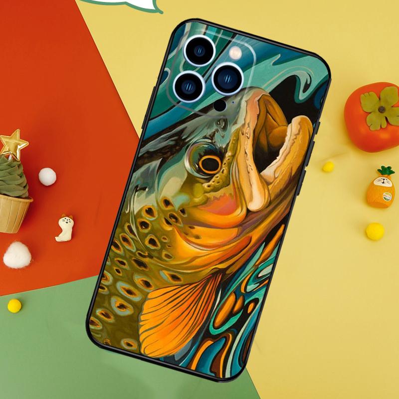Brown Trout Fly Fishing Phone Case For iPhone 17 Pro Max 16 15 14 13 12 11 Pro Max Plus 12 13 Mini 16e 17 Air Cover