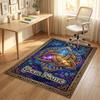 Ethereal Cat Theme Soft Crystal Velvet Rug Custom Name & Text Print Non Slip Floor Rug for Bedroom Living Room