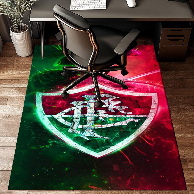 Flumi-nense Football Crest Printed Office Carpet Chair Cushion Entryway Rug, Rugs for Living Room, Bedroom Christmas gifts