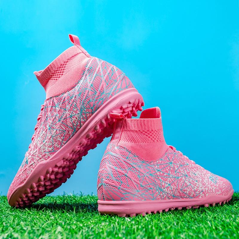 Football Shoe High -top TF Crushed Nails Male and Female Adult Children's Nail Shoes Training Shoes Artificial Grass Football Boots