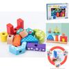 Creative Wooden Day And Night Cognitive Building Blocks Children Toy Set For Toddlers With Sensory And Handeye Coordination Skills