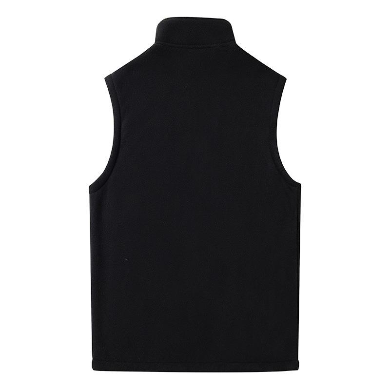 Men S Fleece Stand Collar Vest Warm Casual Fashion