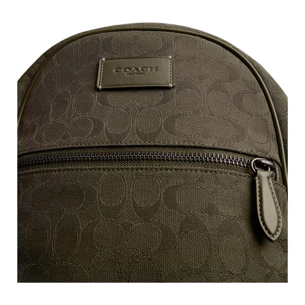 Coach Theo 27 Classic Monogram Leather Backpack Large Men Backpack Olive CAK98-RM3