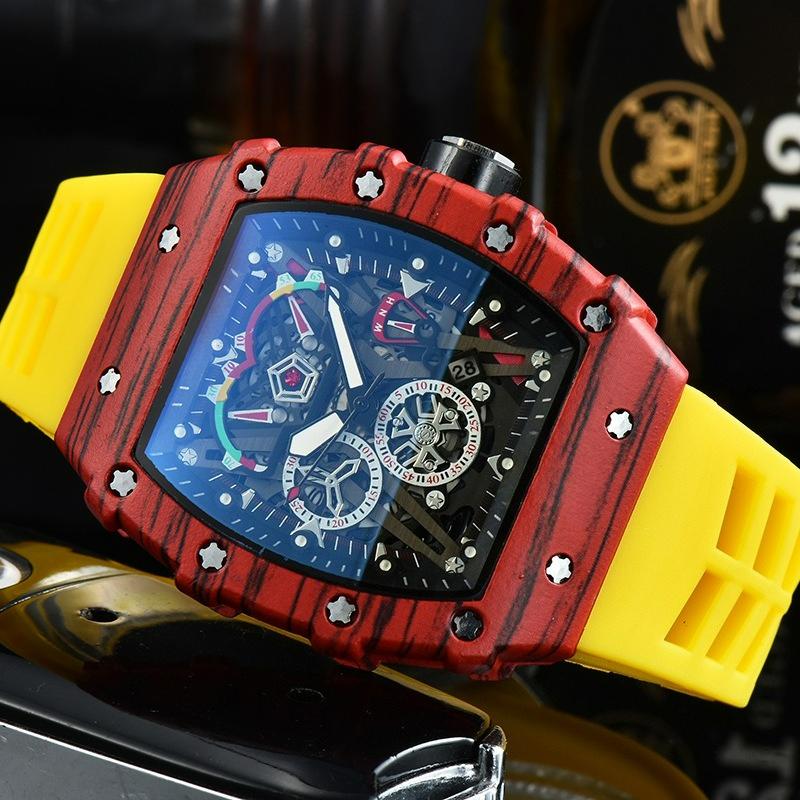 

New, Barrel-Shaped Hollow Business Men s Quartz Calendar Watch