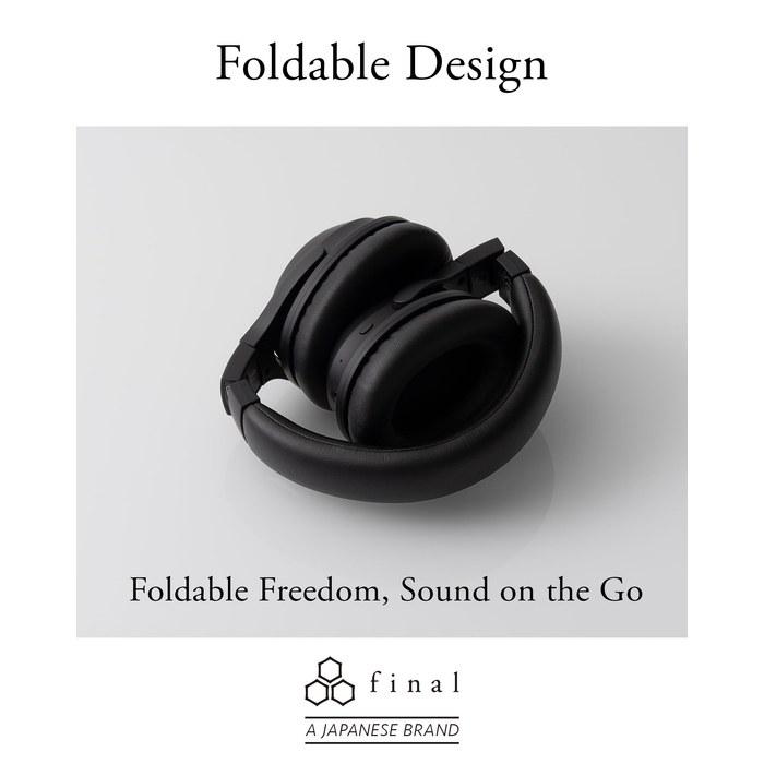 final UX2000 Noise Cancelling Bluetooth Headphones Bluetooth 5.3 Low Latency 60h Playtime Cream