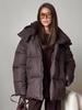 Available Now: 2024 Winter Deep Red Zipper Cotton Jacket with Stand-up Collar - European & American Style Warm Coat.