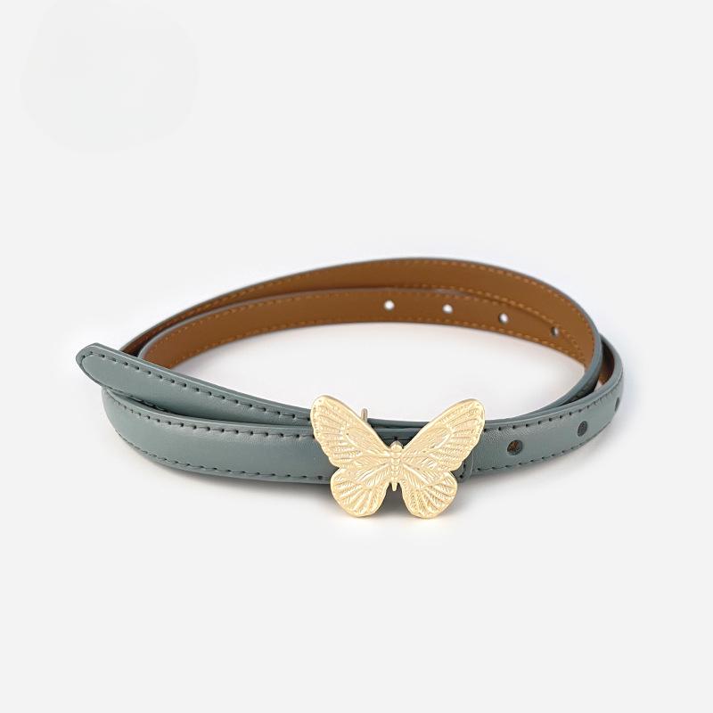 Fashion Womens Belts Pink Belt Elegant Gold Butterfly Buckle Belt Black Patent Leather Belts for Jeans Dresses