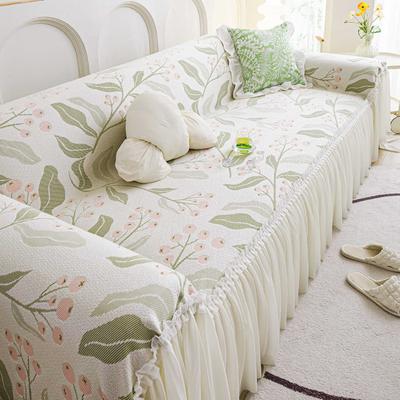 Summer Cool Ice Silk Sofa Towel Cover All-inclusive Skirt Cream Wind 2025 New Non-slip Sofa Towel