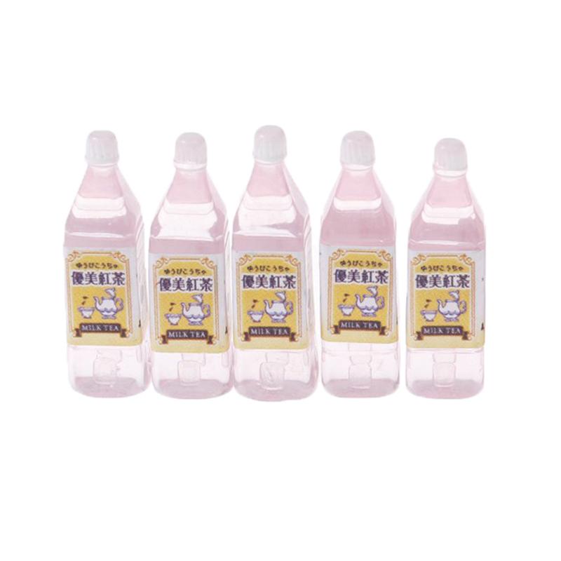 5Pcs Dollhouse Miniature Food Play Japanese Juice Tea Drink Model Props Life Set