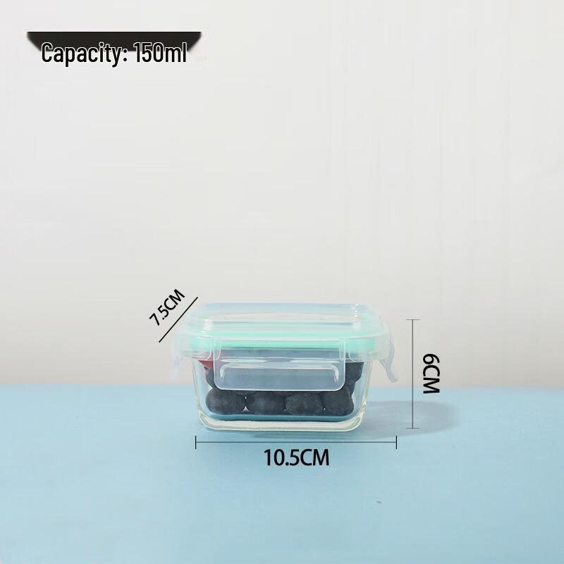 ZISIZ Transparent Glass Food Storage Container