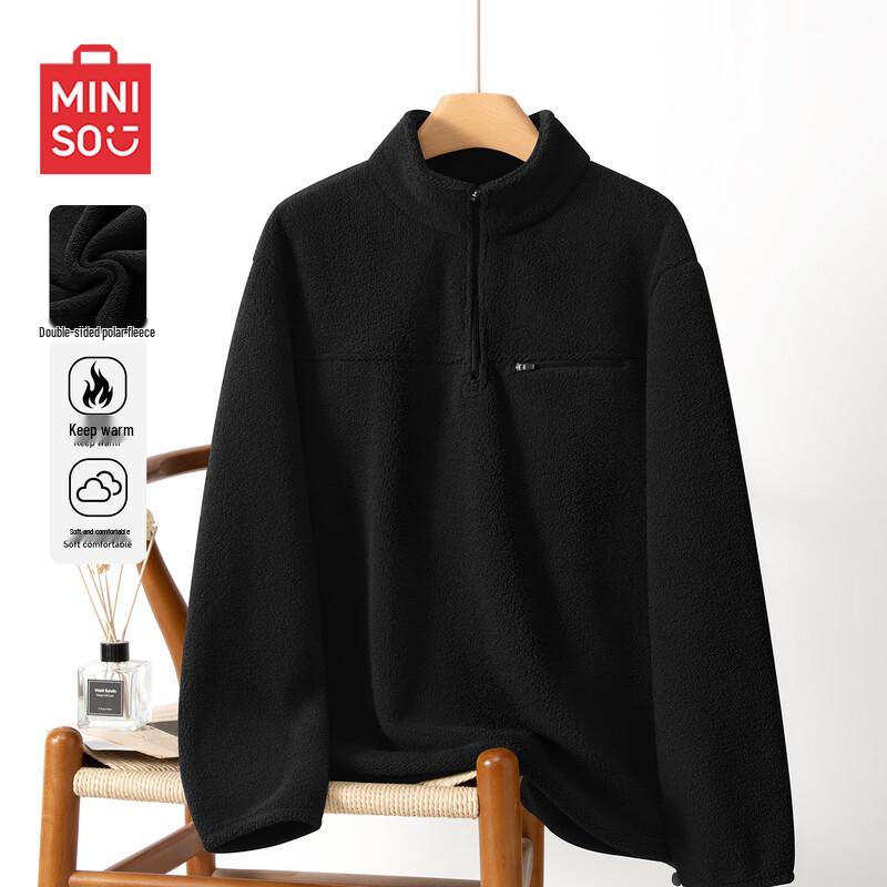 MINISO Unisex Half-Zip Fleece Pullover