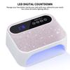 168W Sparkling Rhinestones Curing Lamp with 3 Timers Setting LED Nail Lamp for 3D Nails Art Acrylic Builder Salon Home Use