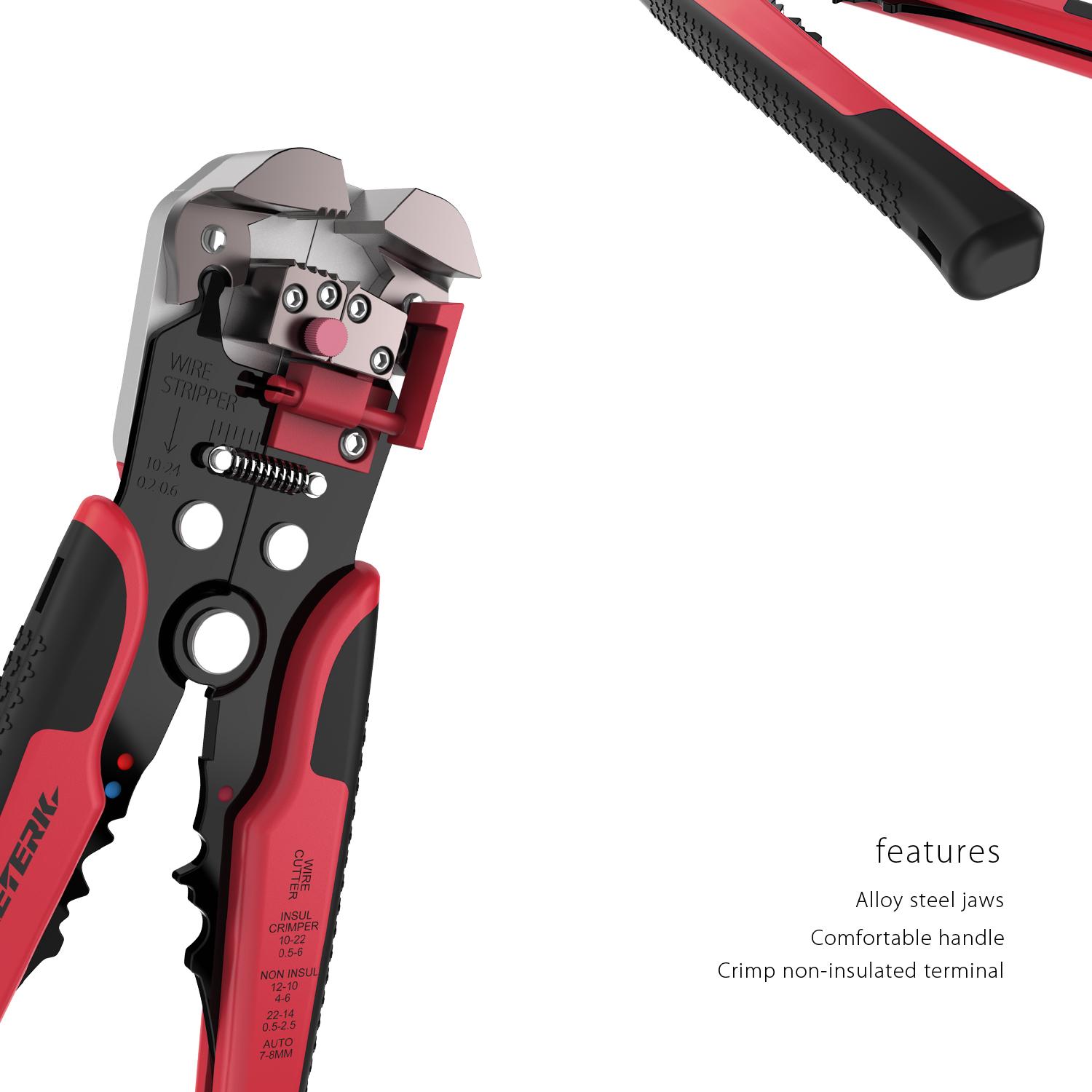 METERK Professional 4 In 1 Wire Crimpers Engineering Ratcheting Terminal Crimping Pliers Bootlace Ferrule Crimper Tool Cord End Terminals With Wire St